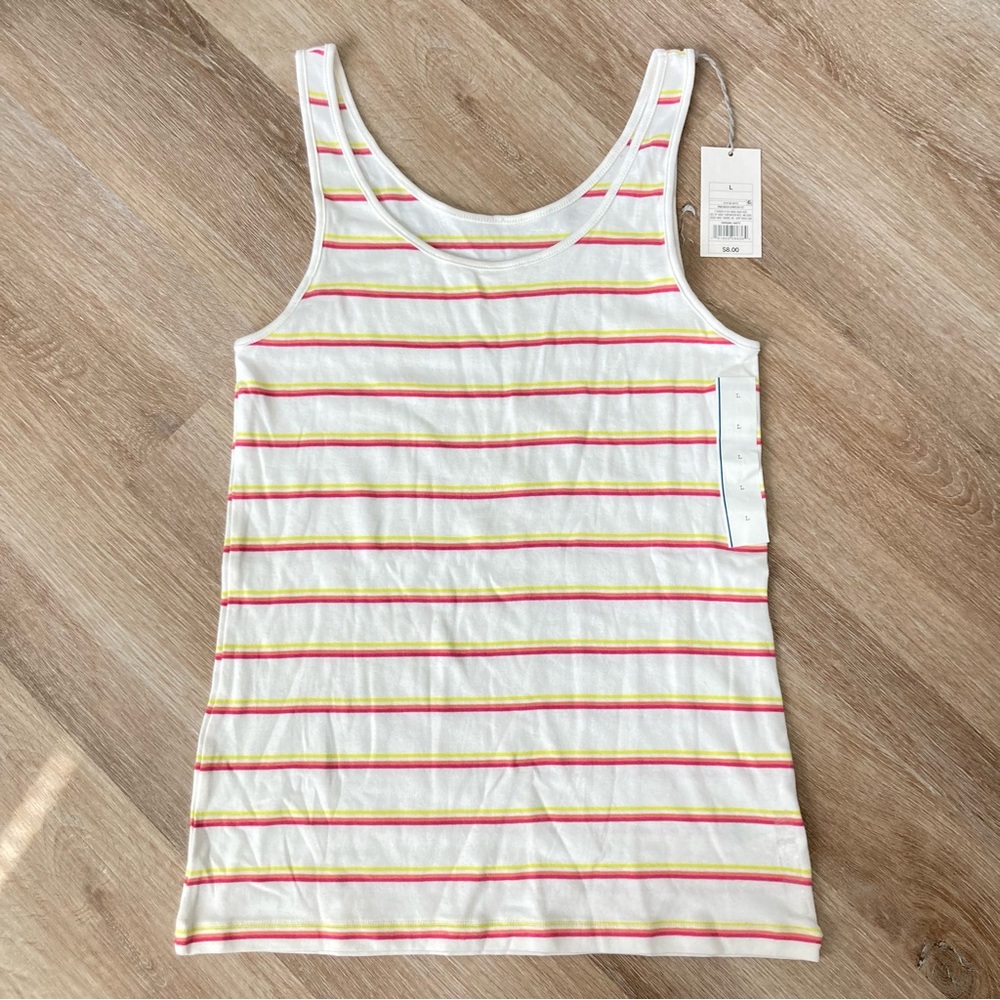 A new day Target womens size L striped multicolor Tank Top NWT